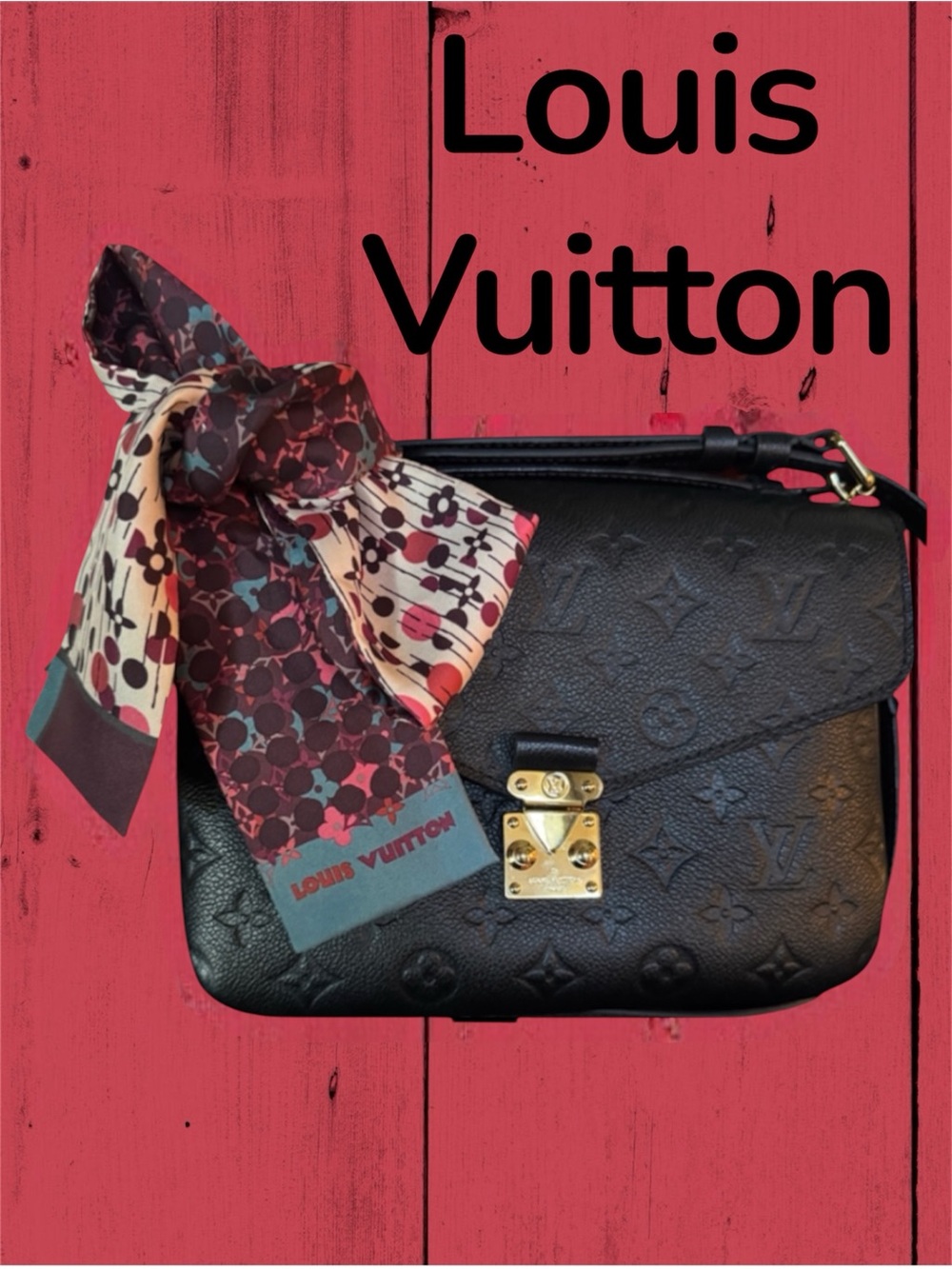 Louis Vuitton Groom Bandeau Silk Twilly Scarf Made in Italy